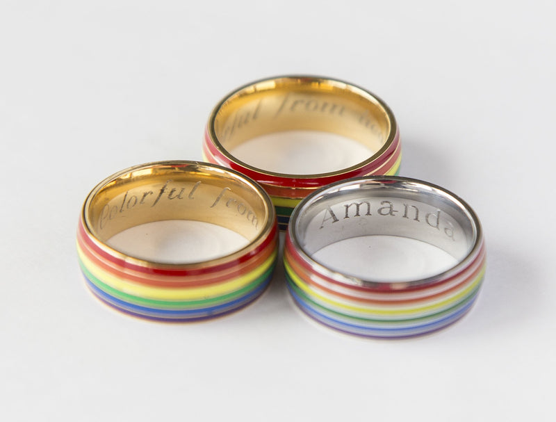Gay Pride Rainbow Ring